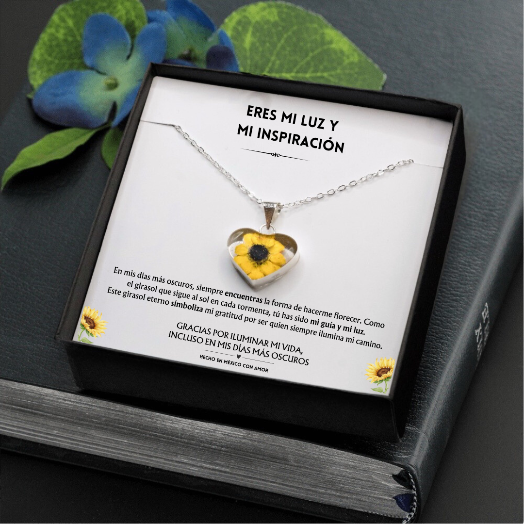 Collar de Girasol Eterno: Eres mi luz y mi inspiración