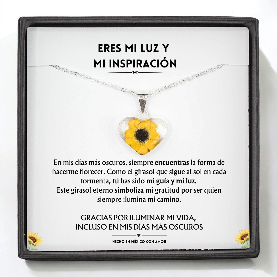 Collar de Girasol Eterno: Eres mi luz y mi inspiración